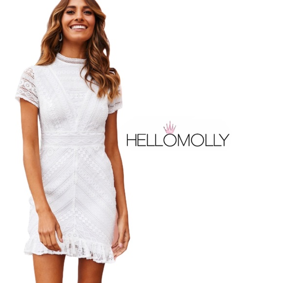 🤍HELLO MOLLY Like the Rain Dress White XS - Picture 2 of 5